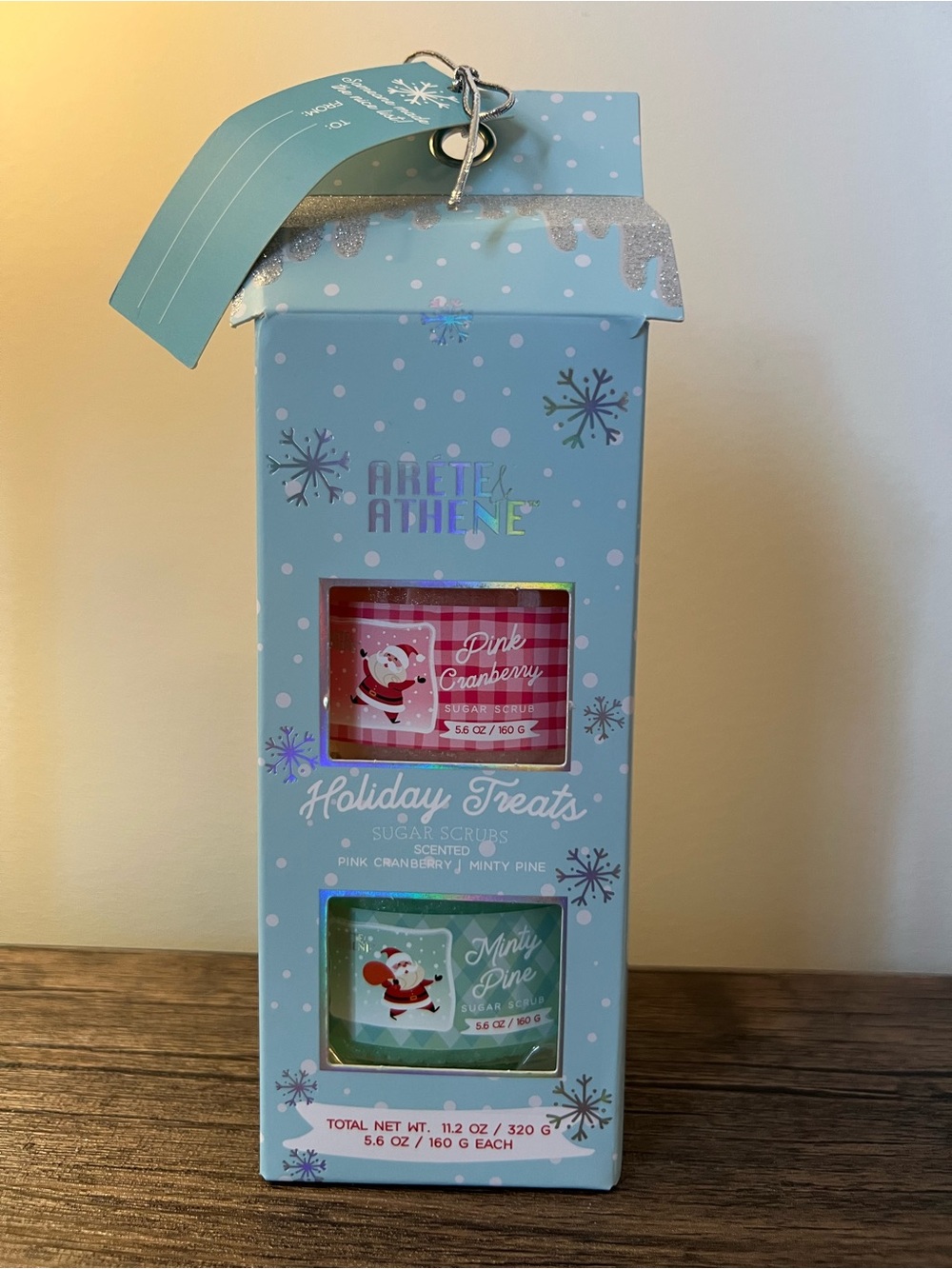 Holiday Treats Sugar Scrub Gift Set - Pink Cranberry & Minty Pine